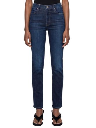 Mother Blue Regular Mid Rise Jeans