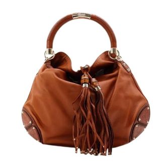 Gucci Pre-owned Handbags, female, Brown, Size: ONE SIZE Pre-owned Le Indy Handbag