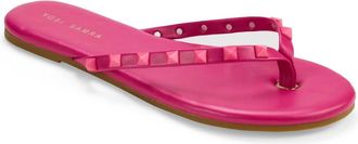 Yosi Samra Womens Rivington Stuf Flip Flop Sandal In Fuchsia