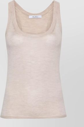 Max Mara cashmere fine-knit scoop-neck sleeveless tank top