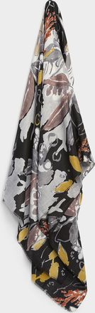 Simons Womens Floral abstraction lightweight scarf