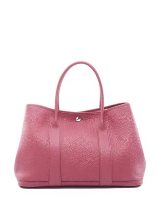 Herm&egrave;s 2012 PM Garden Party leather tote bag - women - Calf Leather - One Size - Pink