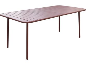 Habitat et Jardin Mesa De Jard&iacute;n Met&aacute;lica Bilbao - 180 X 90 X 71 Cm - Terracota