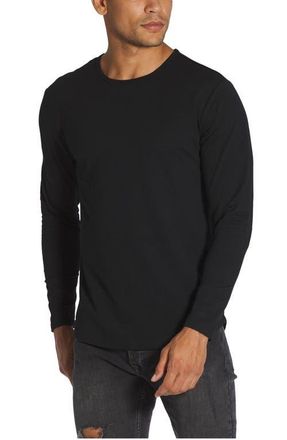 Cuts AO Curved Hem Long Sleeve T-Shirt in Black at Nordstrom, Size X-Large