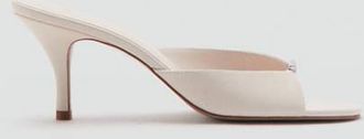 Mango Sandali tacco dettaglio metallizzato grezzo - Donna - 35 - MANGO