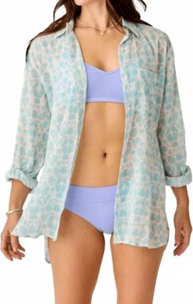 Carve Designs Taylor Gauze Tunic In Cloud Maitai