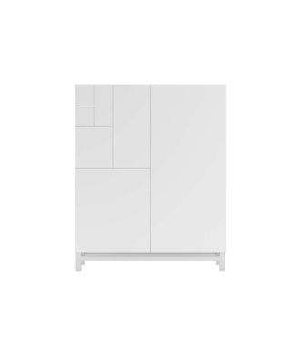HERDASA Recibidor Zapatero Modelo 515 Acabado Blanco, 90x112x27 (ancho X Alto X Fondo)
