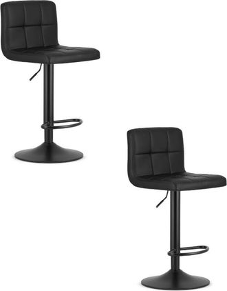 OEM Taburete Prot - Ecopiel Negro / Base Negra X 2