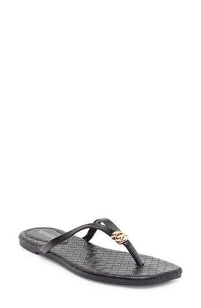 Top Moda Priscilla Flip Flop in Black Pu at Nordstrom Rack, Size 7.5