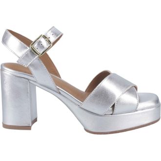 Hush Puppies Ophelia Suede WoMens Silver Heels - Size UK 4