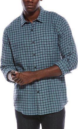 Vince Classic Check Linen-Blend Shirt