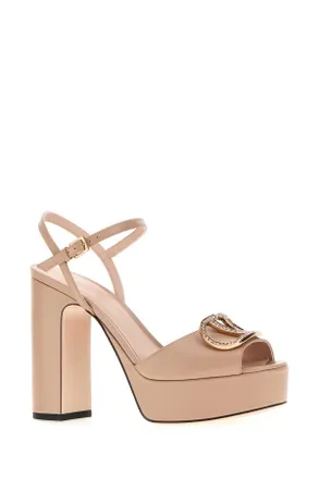 Valentino Garavani Vlogo Platform Sandal - Pink