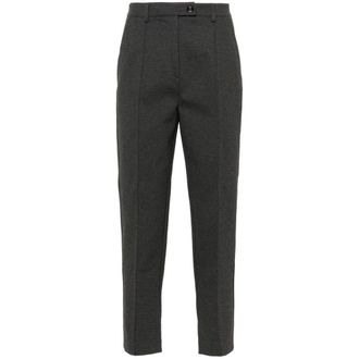 Pinko Slim Fit Cropped Broek met Zakken - Dames - Vrijetijds broeken - Grijs - XS - Broeken