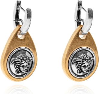 Versace Medusa Hoofd Oorbellen - Heren - Oorbellen - Geel - ONE Size - Accessoires