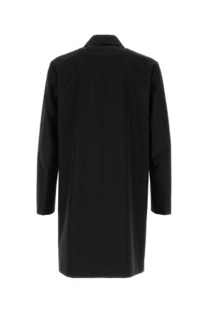 Gucci Mens Black Cotton Blend Overcoat Mix Cappotti Coat