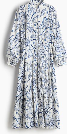 H&M Maxikleid mit Stufenjupe - White