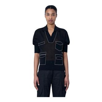 Kiko Kostadinov Polo Shirts, female, Black, Size: 2XS Kreiner Knit Polo