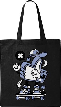 Generic Urban Style Like Skater Skate Art Natural Ecological Cotton Tote Bag Black
