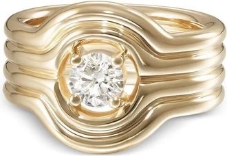 Melissa Kaye Rocky Rae ring met diamant - Goud