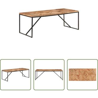 vidaXL Tavolo da pranzo industriale - Tavolo da Pranzo 200x90x76 cm Legno Massello di Acacia e Mango