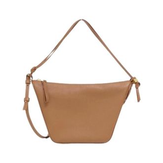Loewe Pre-owned Hammock Hobo Bag Mini Shoulder Bag - Dames - Pre-owned - Bruin - Maat: ONE Size Leer