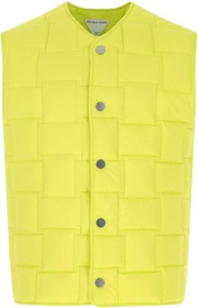 Bottega Veneta Fluo Yellow Nylon Padded Vest