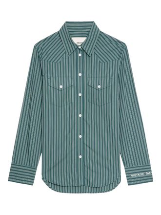 Zadig&Voltaire Gestreept blouse - Groen