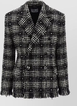 Giuseppe Di Morabito tweed blazer double breasted rhinestones sequins