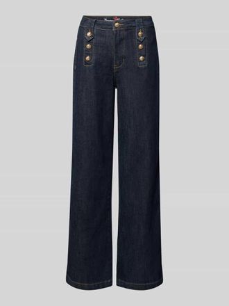Buena Vista Wide Leg Jeans mit Zierknöpfen in Dunkelblau, Größe XL