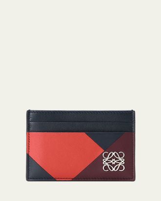 Loewe Colorblock Leather Anagram Card Holder