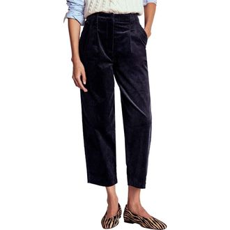 Boden Bloomsbury Corduroy Ankle Straight Leg Pants in Navy at Nordstrom Rack, Size 12