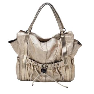 Burberry Pre-owned Tote Bags, female, Yellow, Size: ONE SIZE Pre-owned Leather handbags