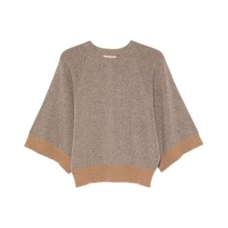 Twinset Truien & Vesten, Dames, Bruin, S, Wol, 262Tp 3511 Korte Trui