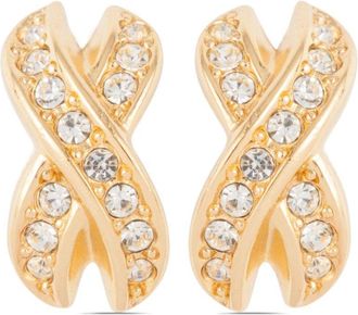 Dior Orecchini a clip con cristalli Swarovski anni 80 - Oro