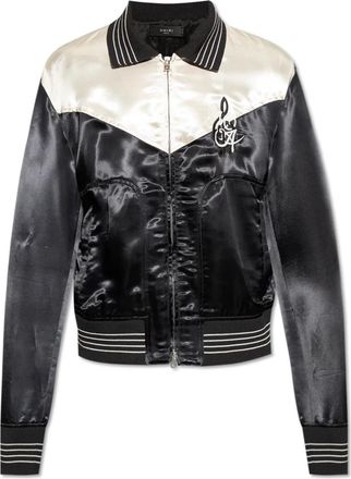 Amiri Bomberjack - Heren - Bomber jackets - Zwart - L - Satijn - Jassen
