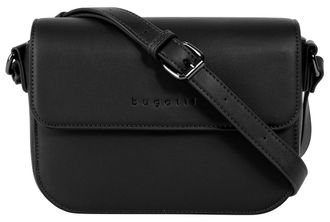 Bugatti Umh&auml;ngetasche BUGATTI ALMATA, Damen, Gr. B/H/T: 22cm x 15cm x 8cm onesize, schwarz, Kunstfaser, leicht gl&auml;nzend, unifarben, Taschen Umh&auml;ngetasche