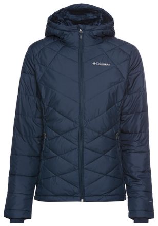 Columbia Steppjacke COLUMBIA Heavenly Hooded Jacket, Damen, Gr. XS (32), blau (collegiate n), Web, Obermaterial: 100% Polyester, unifarben, normal, hoch geschl
