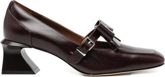 Shushu/Tong Leren pumps met gesp - Bruin