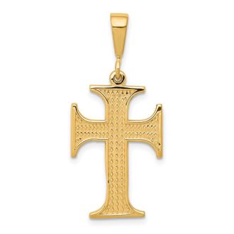 Diamond2Deal 10k Yellow Gold Cross Charm