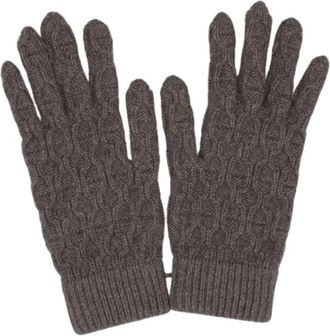 Herm&egrave;s Pre-owned Chain DAncre Gloves - Dames - Vintage Accessoires - Bruin - ONE Size - Kasjmier - Vintage