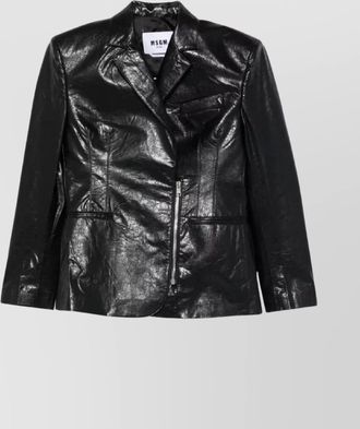 Msgm stylish jacket with front pockets and long sleeves