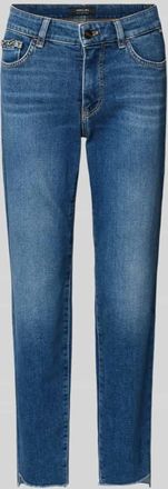 Marc Cain Jeans mit 5-Pocket-Design in Bleu Melange, Gr&ouml;&szlig;e 34