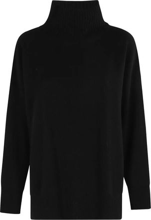 Roberto Collina Maglione a collo alto in cashmere e lana merino - Nero
