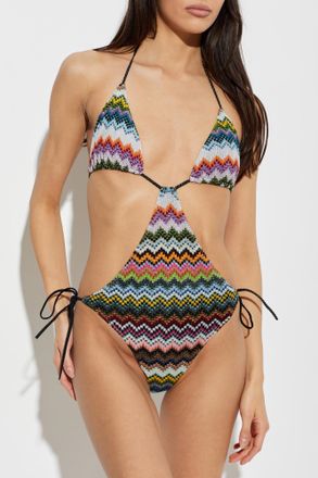 Missoni One-piece Swimsuit With Lurex Thread, Womens, Multicolour