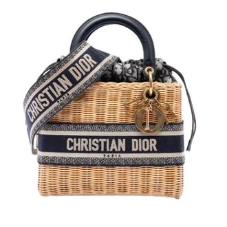 Dior Pre-owned Lady Dior Wicker Bag - Dames - Pre-owned - Beige - Maat: ONE Size Leer
