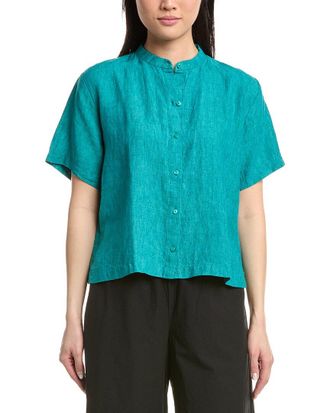 Eileen Fisher Eileen Fisher Mandarin Collar Linen Shirt