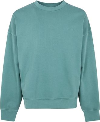 Carhartt Work in Progress Benton Cotton Sweatshirt - Heren - Sweatshirts - Groen - S - Katoen - Hoodies & sweatvesten