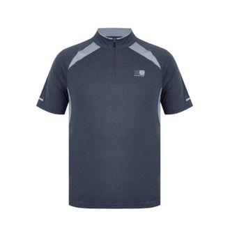 Karrimor Heren Zip Nek Regelmatige wedstrijd T-shirt (Steenkleur/Grijs)