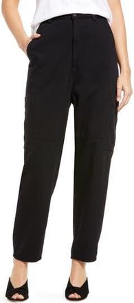 AG - Adriano Goldschmied Renn Ankle Utility Jeans in Super Black at Nordstrom Rack, Size 24