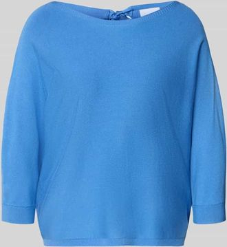 Comma Relaxed Fit Pullover aus Viskose-Mix in Strick-Optik in Royal, Gr&ouml;&szlig;e 34